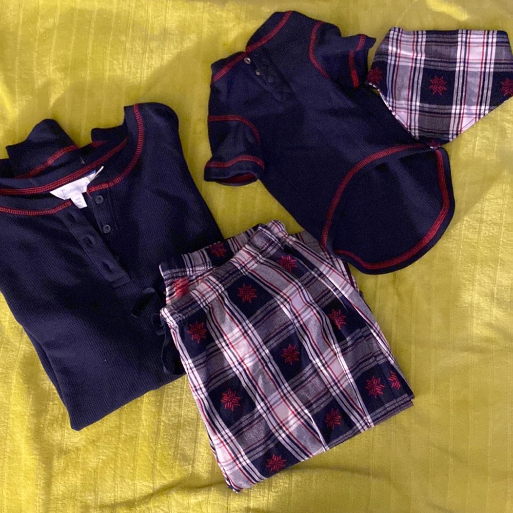 Pj set to match small dog